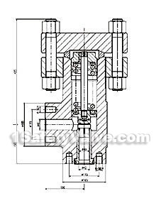 A42Y-1000 Ultra-high pressure safety valve constructral diagram